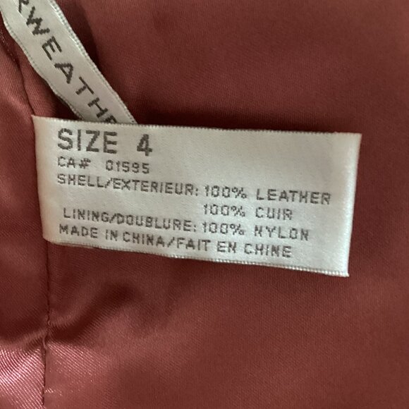 Fairweather Women's Leather Suede Romantic Pink Pencil Skirt Size 4 - Picture 9 of 10